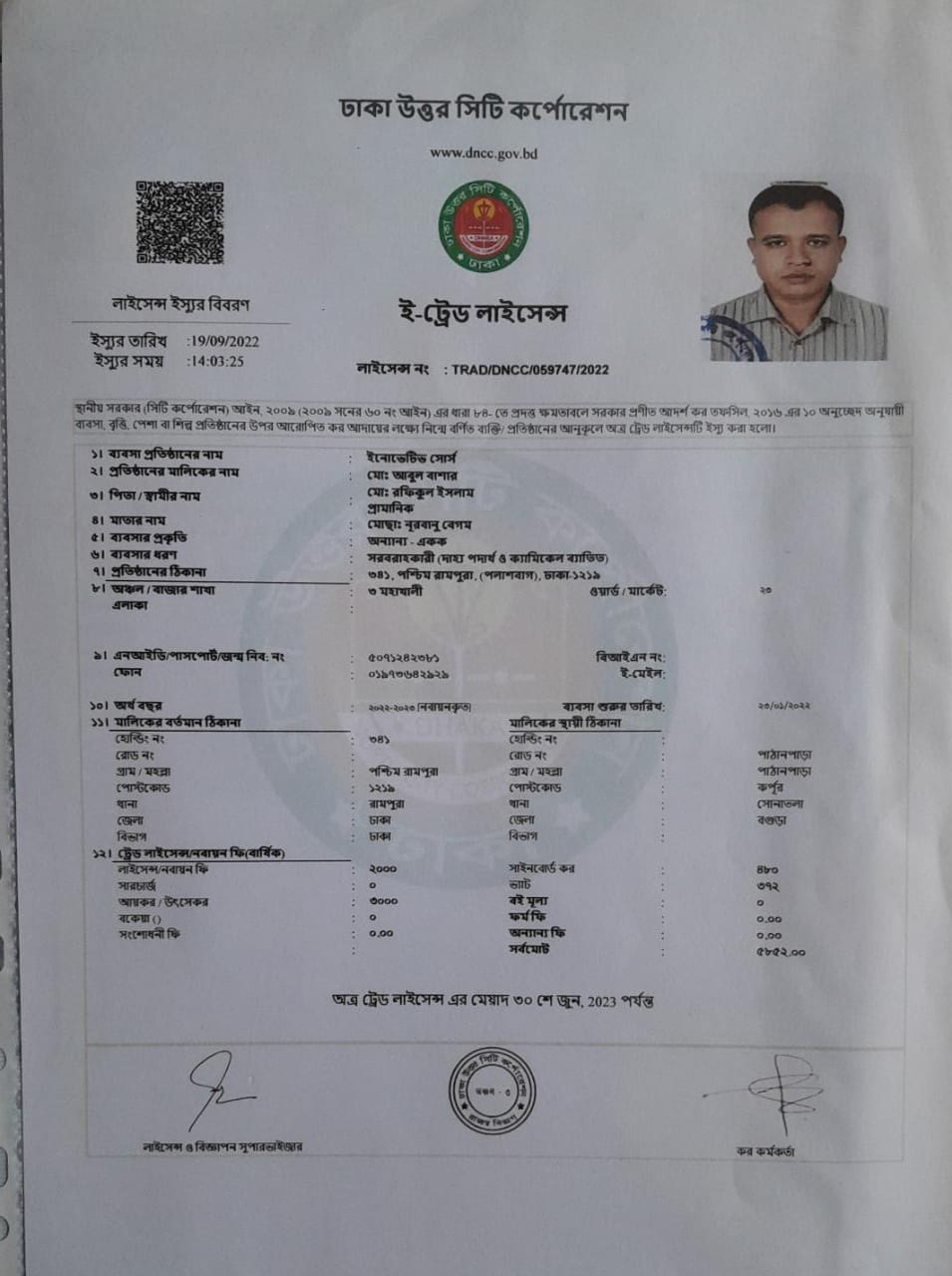 Trade License